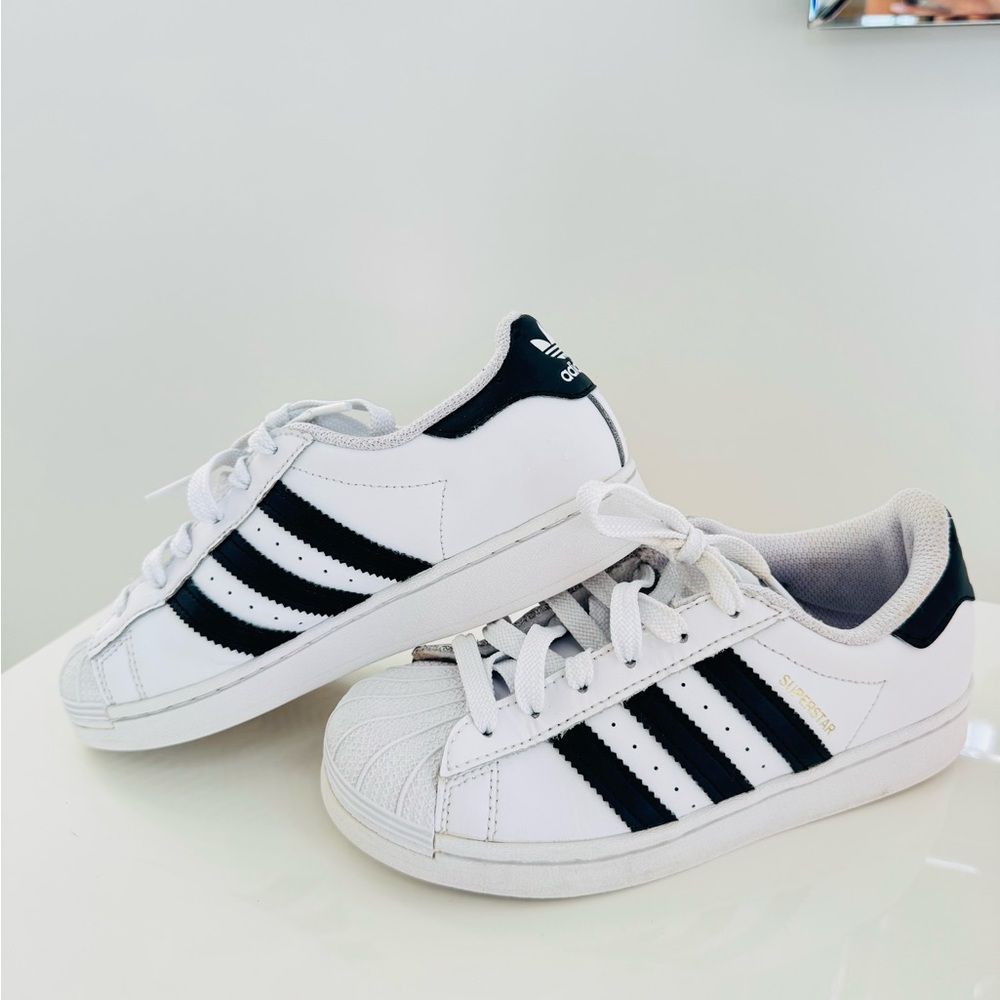 Adidas Classic White and Black Shoes